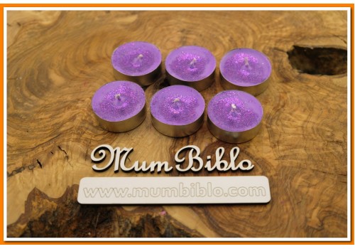 Tealight Mum Mor Renk Simli