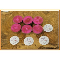 Tealight Pembe Renk Simli