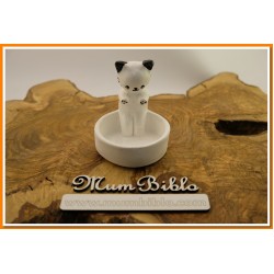 Dekoratif Tealight Mumluk Isınan Kedi