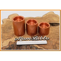 Tealight Mumluk Üçlü Set Bakır Renk