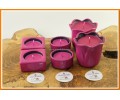 Tealight Mumluk ve Mum Set Fuşya Renk M3