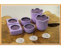 Tealight Mumluk ve Mum Set Lila Renk M3